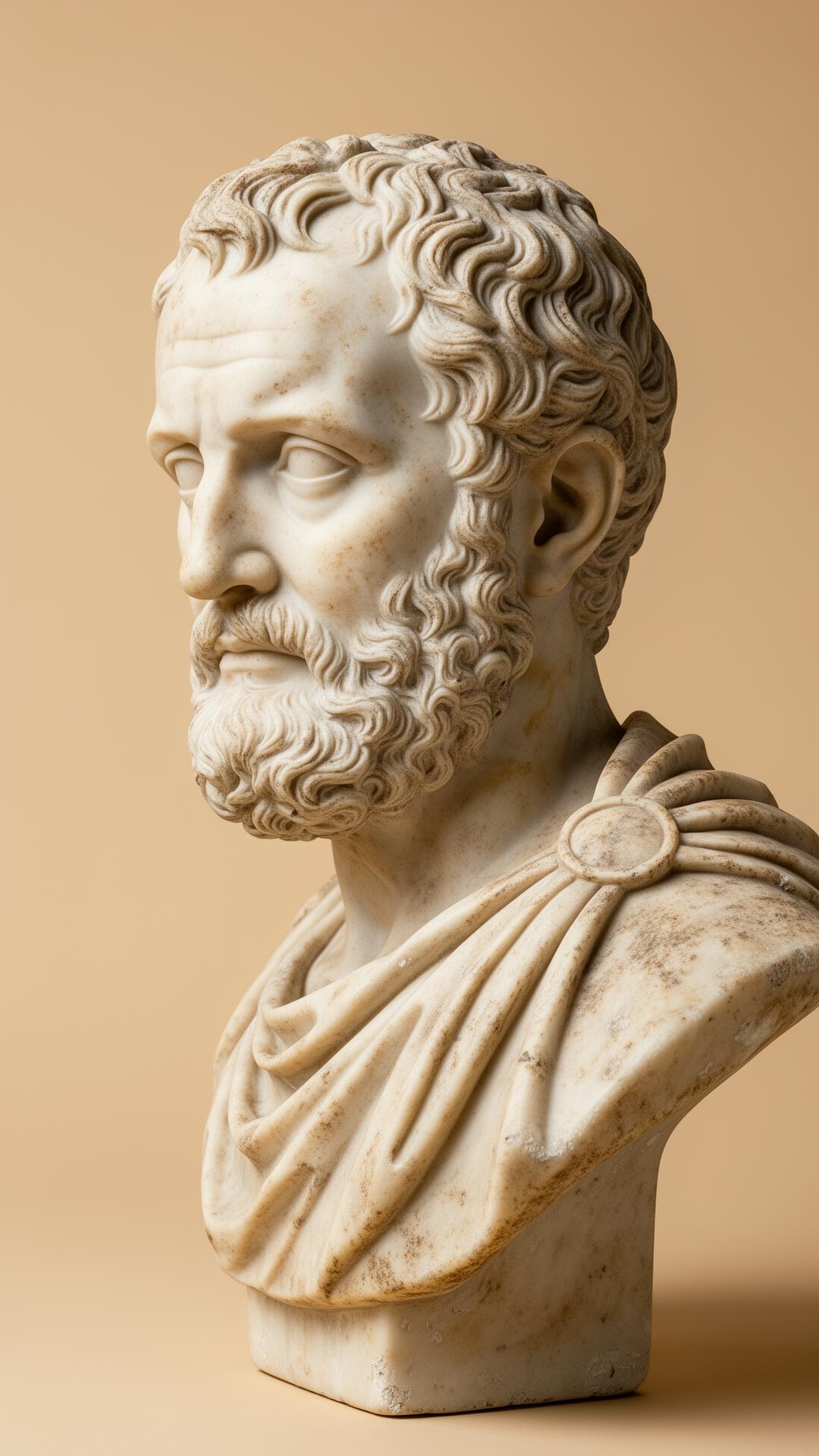 Marmeren beeld van Aristoteles, de filosoof die Alexander de Grote adviseerde